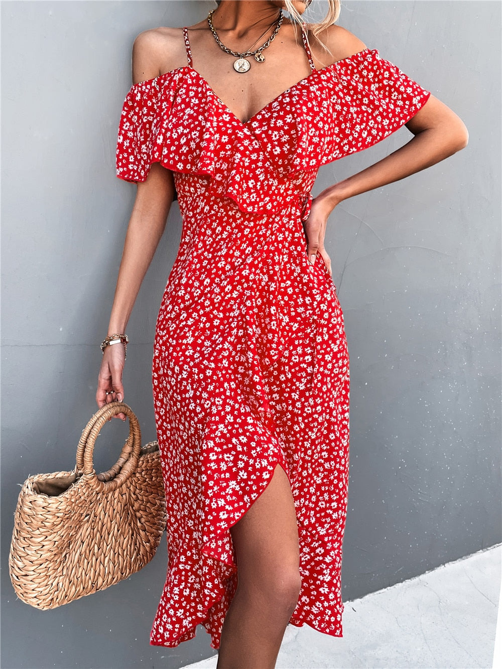 Olga® | Dress Flowers And Off-Shoulder