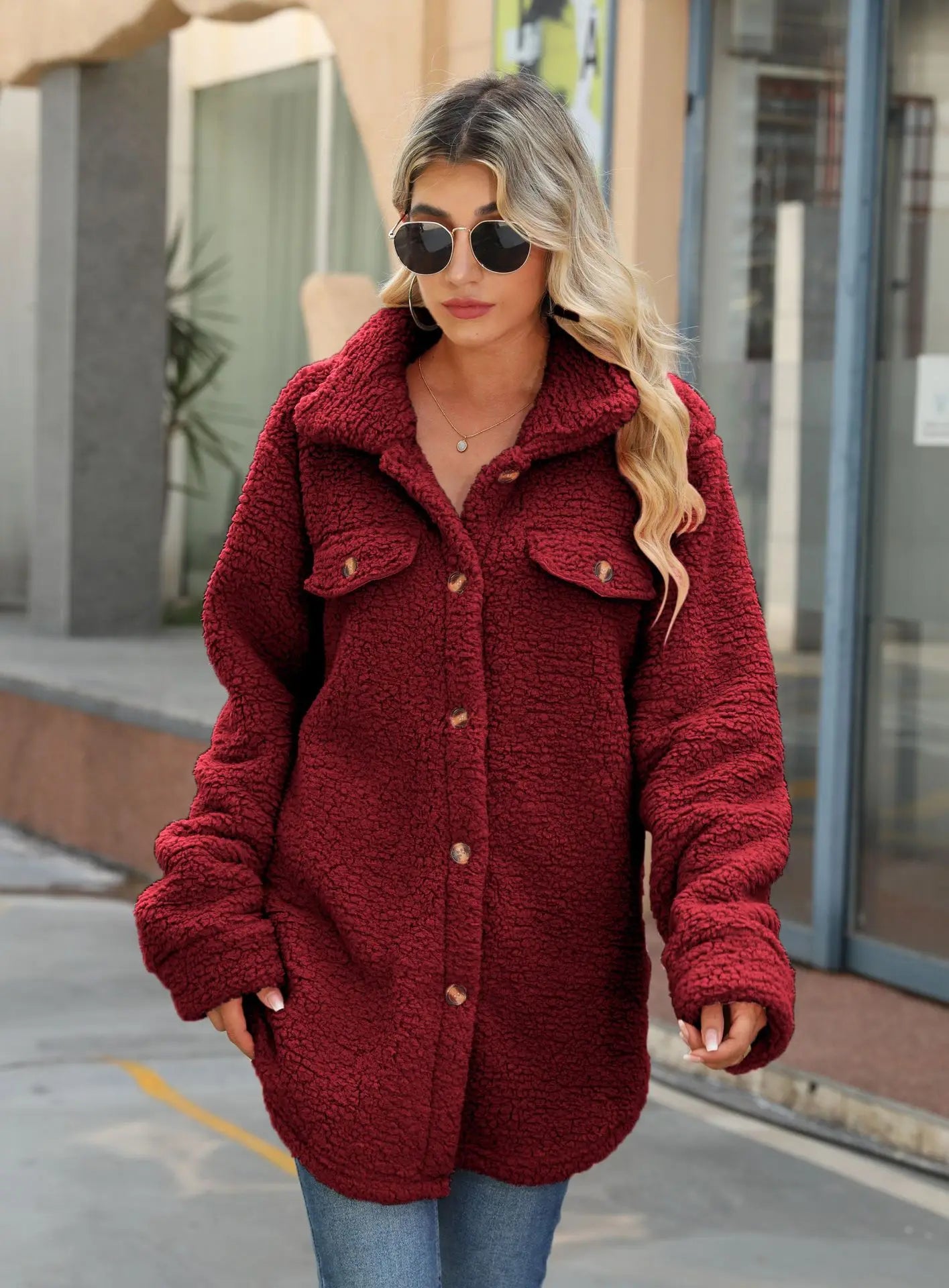 Ema | Warm winter jacket for women with lapels