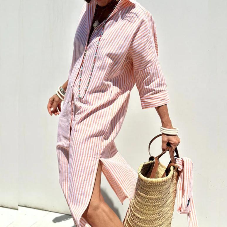 Manuela® | Striped long dress for women