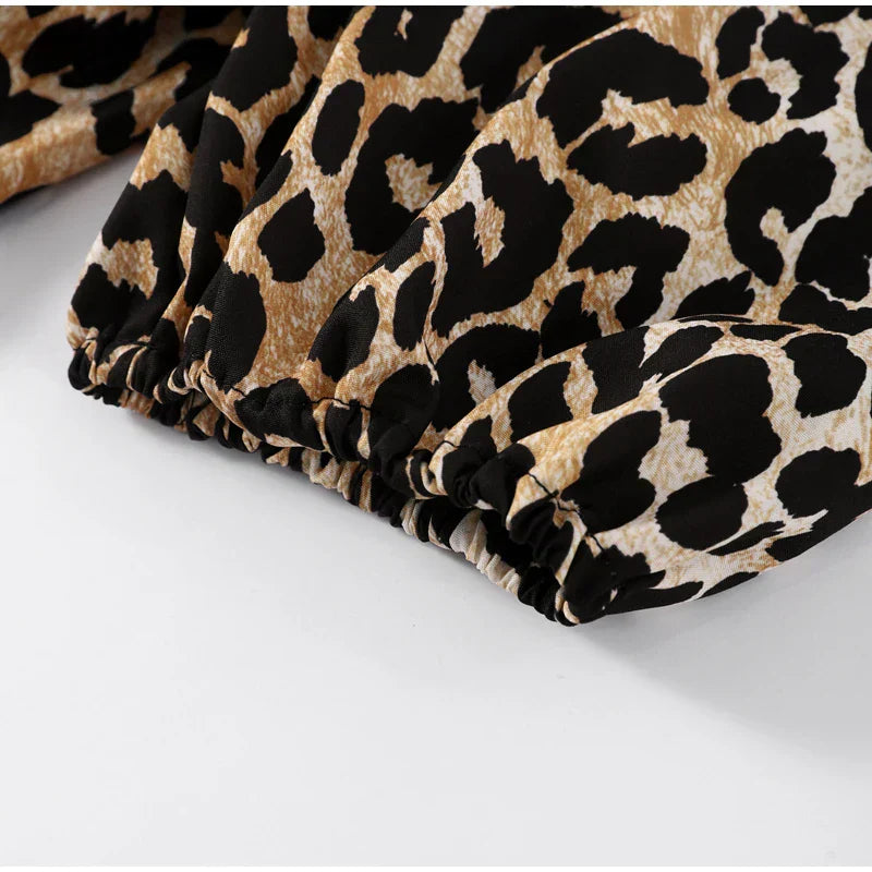 Melissa® | Leopard Lace Blouse With Bubble Sleeves
