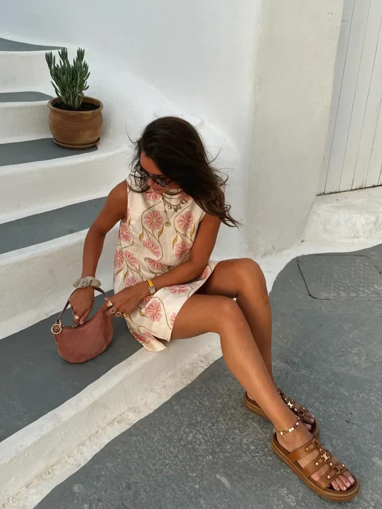 Fabiana® | Elegant Mini Dress With Flowers