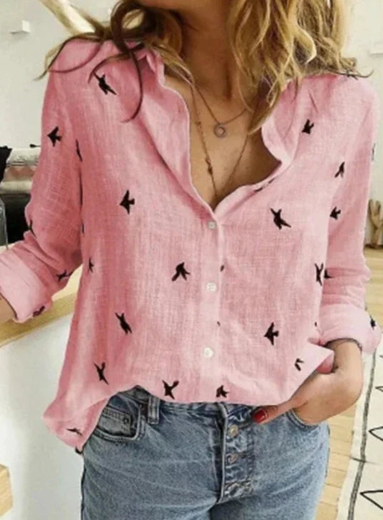 Ramona® | Elegant, Casual Women'S Shirt With Long Sleeves Made Of Cotton And Linen
