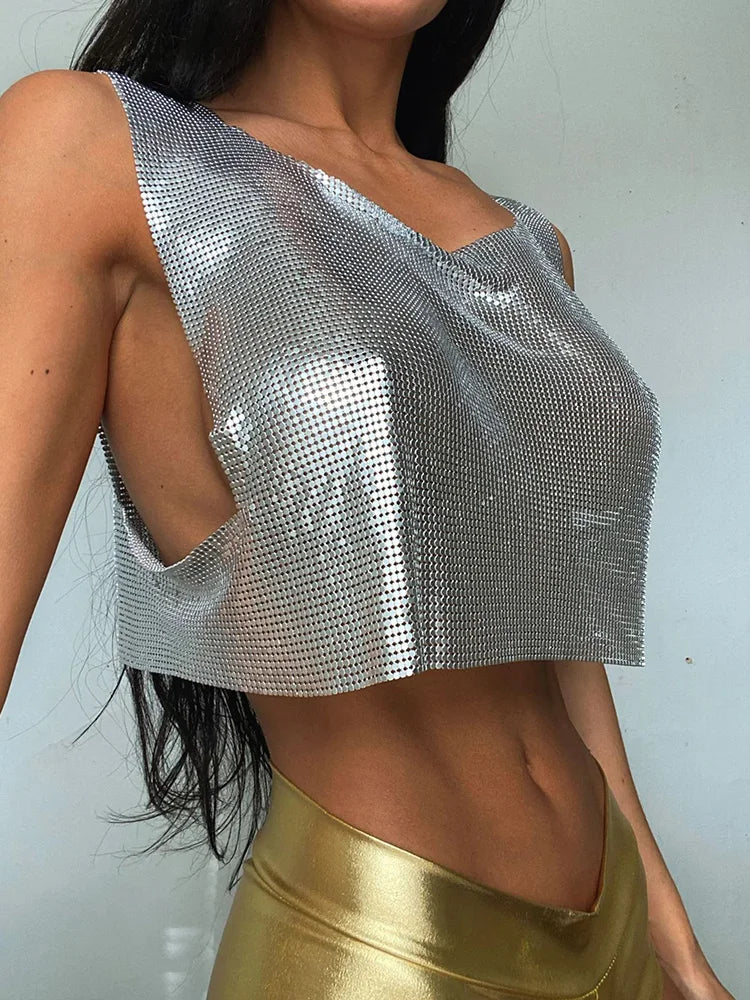 Juliana® | Waltraud Shimmering And Sequined Tank Top