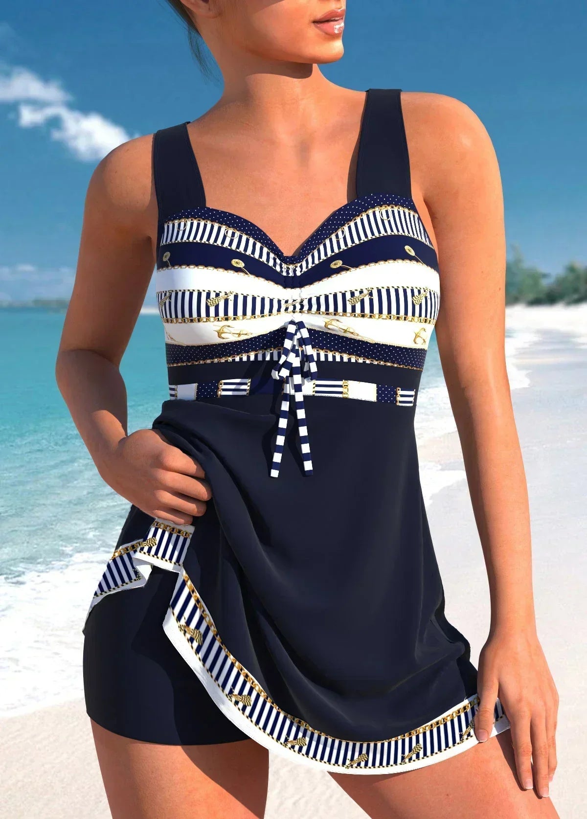 Thea® | Stylish Tummy Control Tankini Set