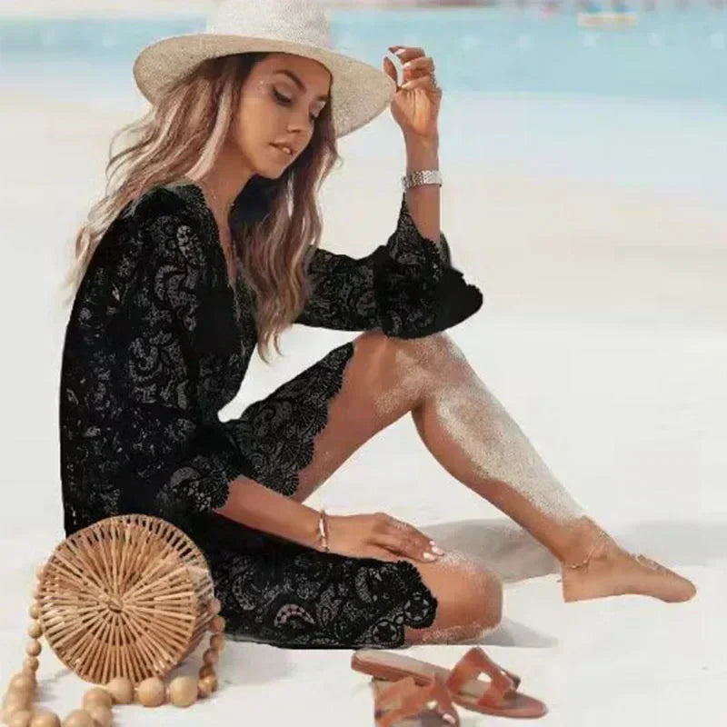 Phoebe® | Elegant Beach Dress With Lace Details