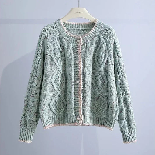 Ester | Single-breasted knitted sweater for women