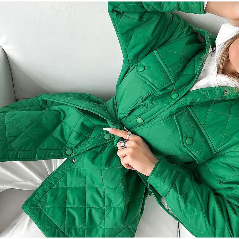 Zaida | Classic padded jacket with snap fasteners for women