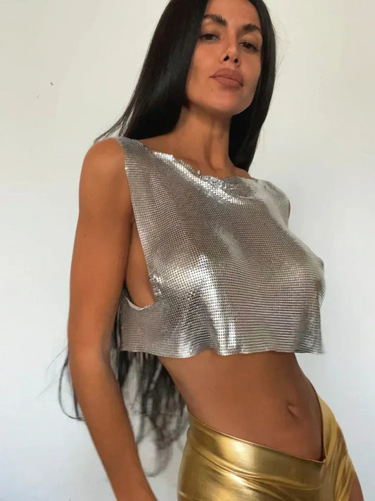 Juliana® | Waltraud Shimmering And Sequined Tank Top