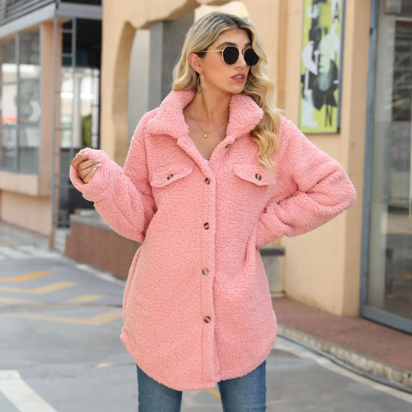 Ema | Warm winter jacket for women with lapels