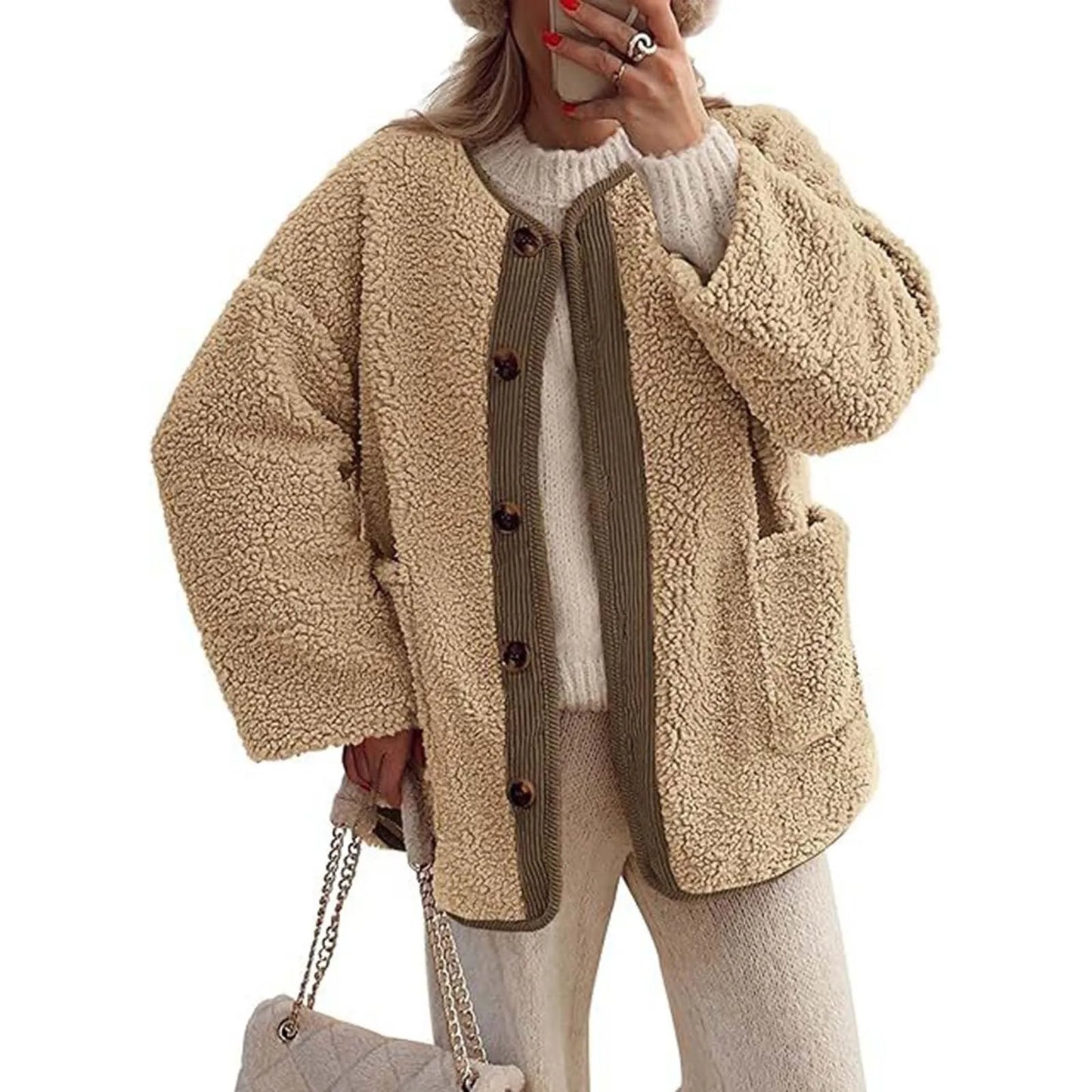 Reina | Women's winter coat, cozy thick coat with long sleeves