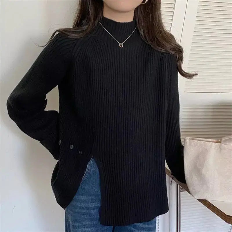 Teodora | Loose knit turtleneck sweater for women