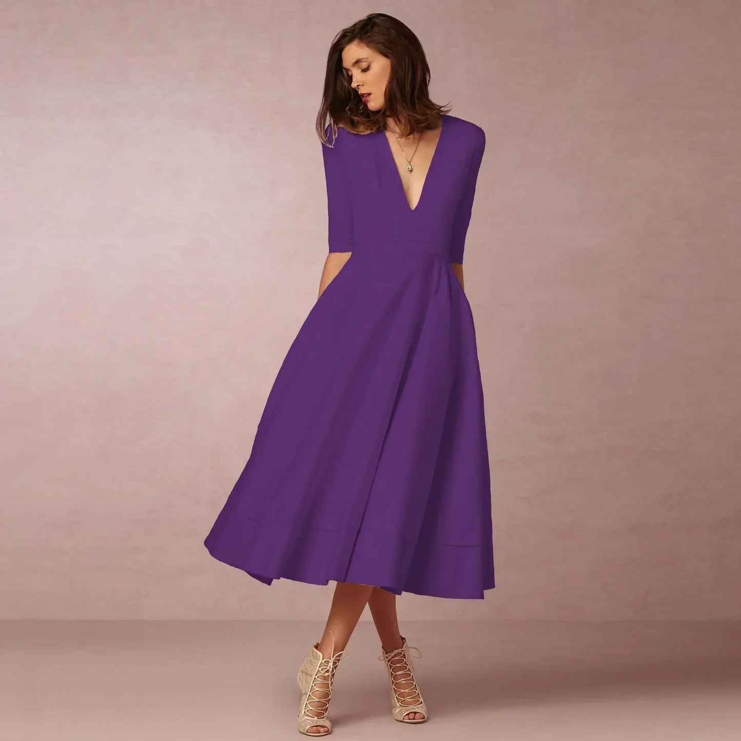 Harper | Women’s Elegant Flowing Midi Dress
