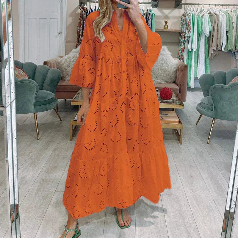 Isabel® | Women's embroidered dress with cutouts