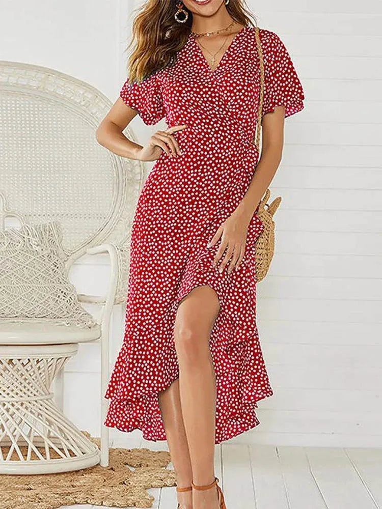 Claire® | Women'S Long Summer Floral Chiffon Dress