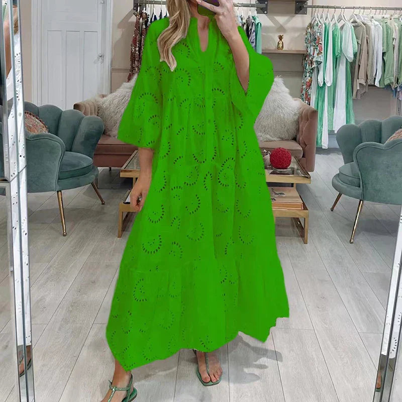 Isabel® | Women's embroidered dress with cutouts