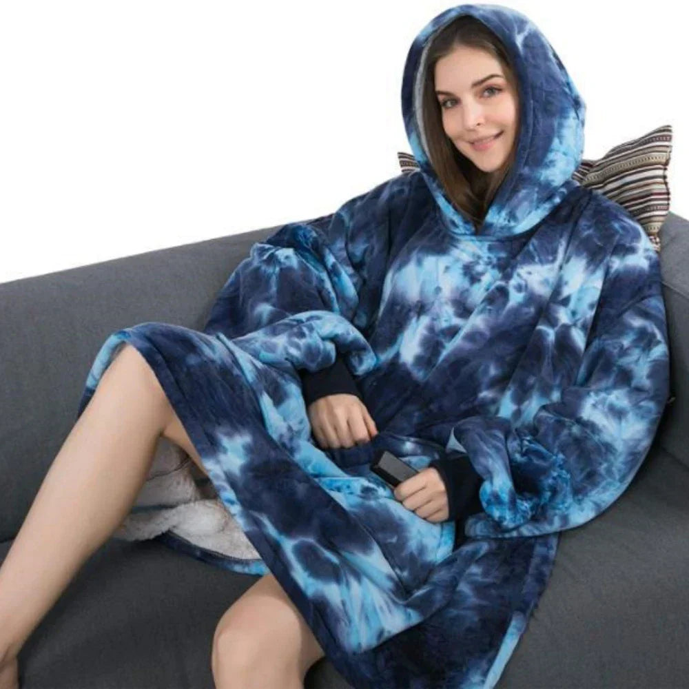 Krystel | Warm flannel hoodie