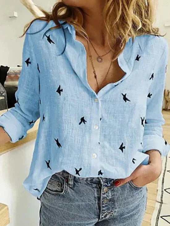 Ramona® | Elegant, Casual Women'S Shirt With Long Sleeves Made Of Cotton And Linen