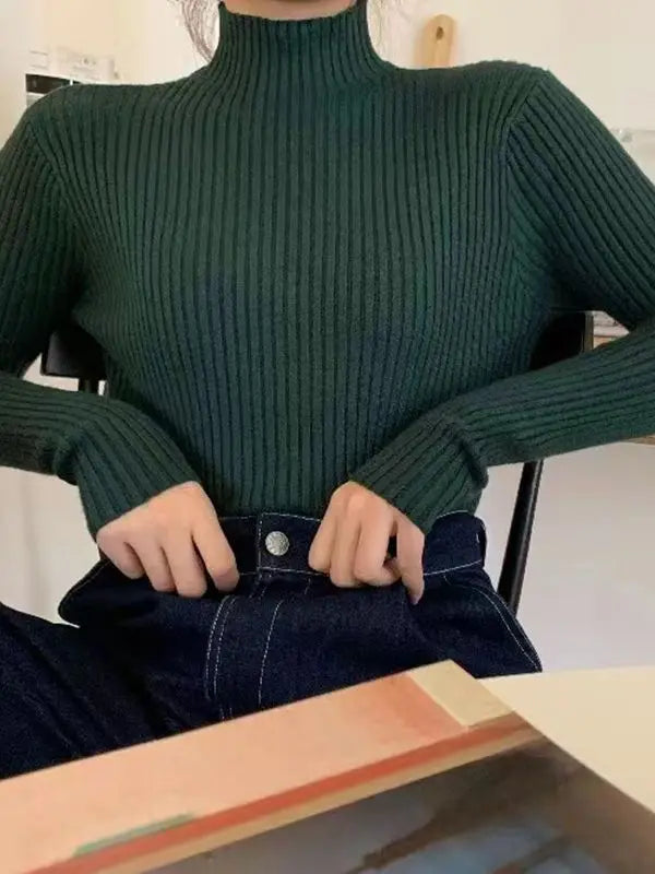 Therese | Autumn winter knitted turtleneck sweater for women