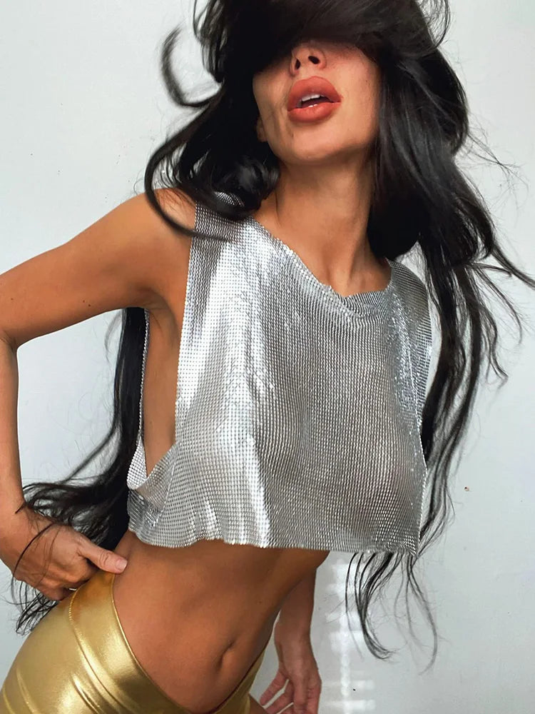 Juliana® | Waltraud Shimmering And Sequined Tank Top