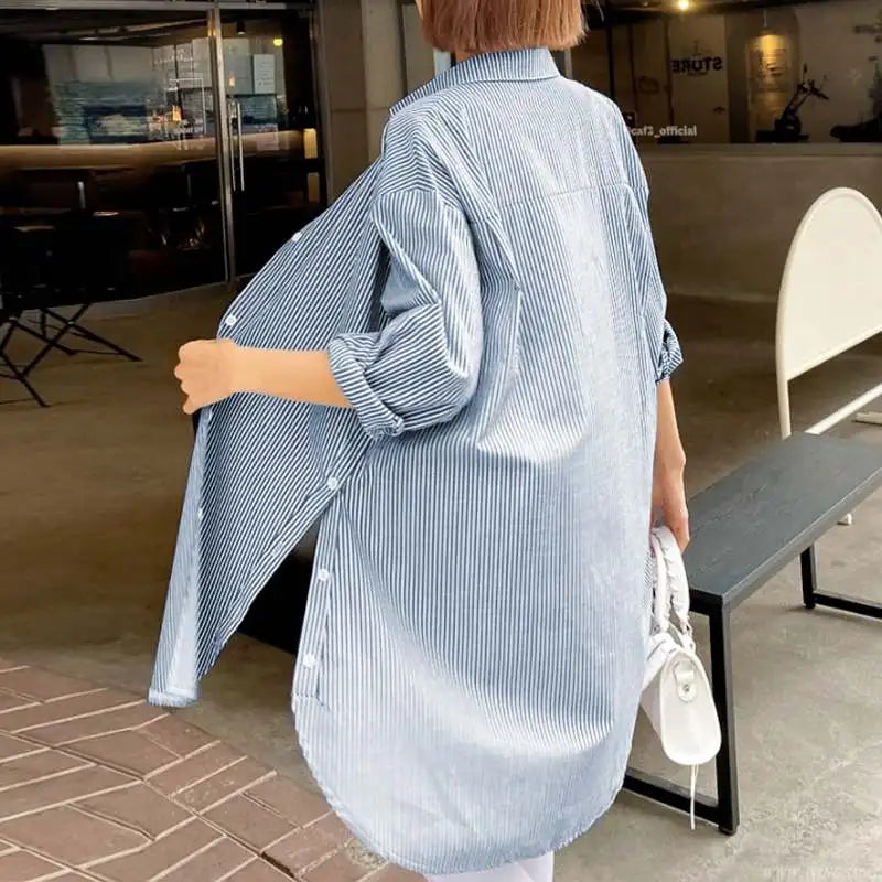 Bryarly® | Pinstripe Button Down Blouse For Women
