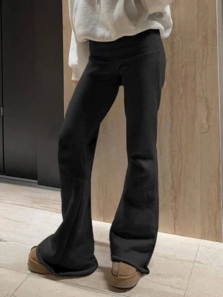 Valeria® | Hipster Flared Trousers. Stretchy Fit