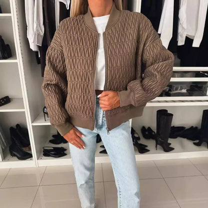 Hazel | Women’s Fashion Zip Front Quilted Jacket