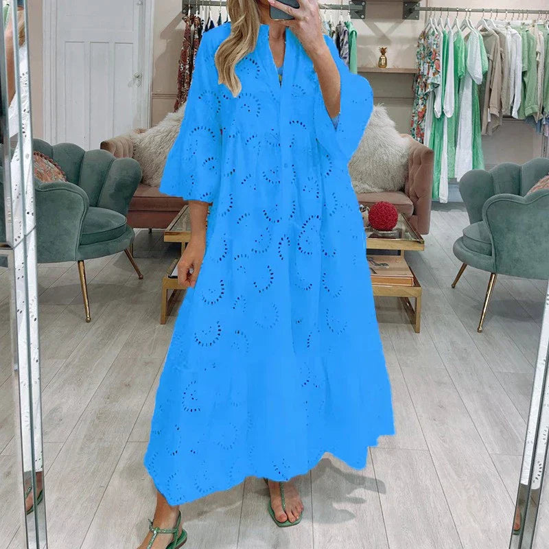 Isabel® | Women's embroidered dress with cutouts
