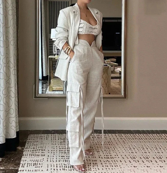 Rosalinda® | Blazer And Cargo Set