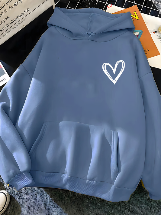 Dora® | Women's heart print hoodie