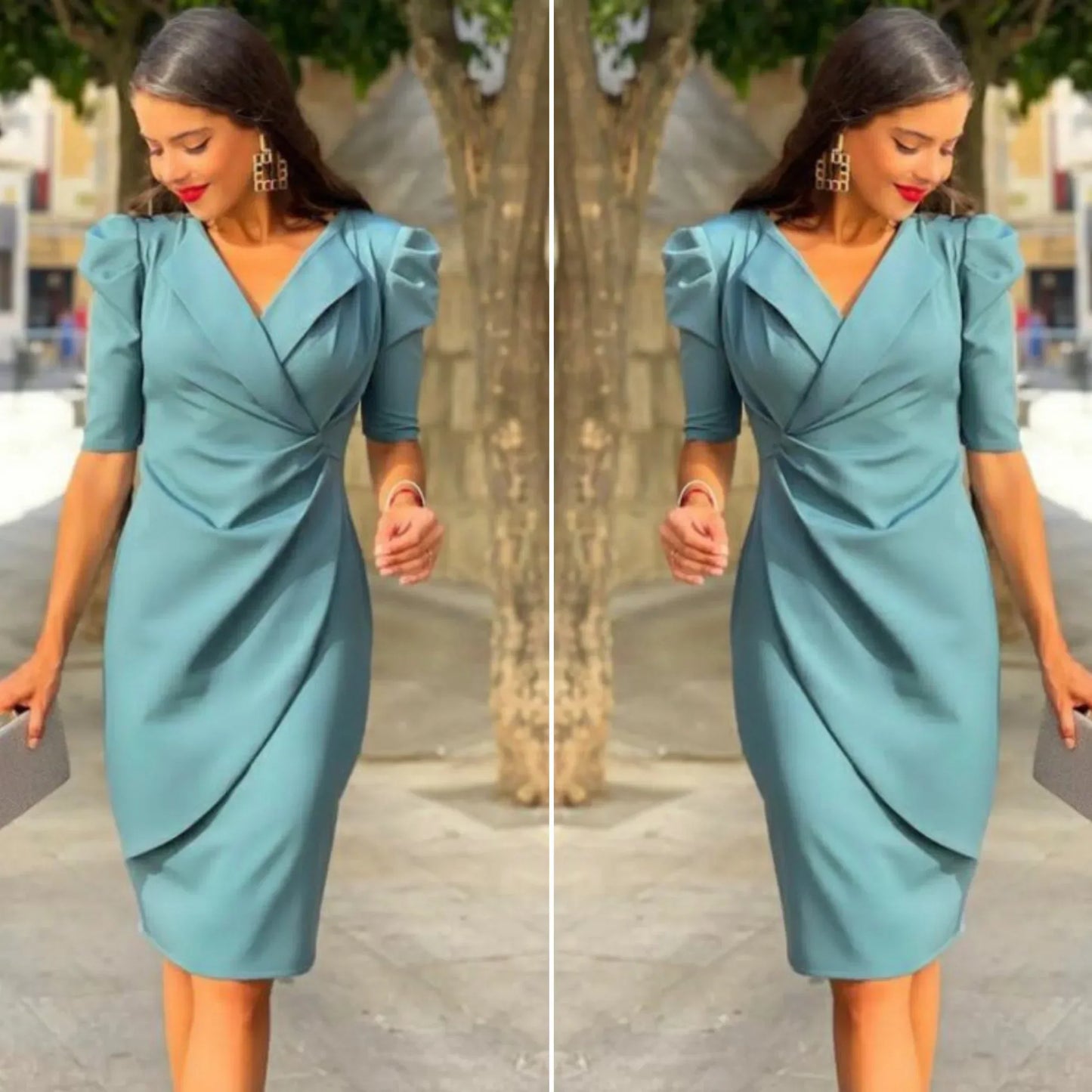Antonia® | Elegant Dress With Puff Sleeves