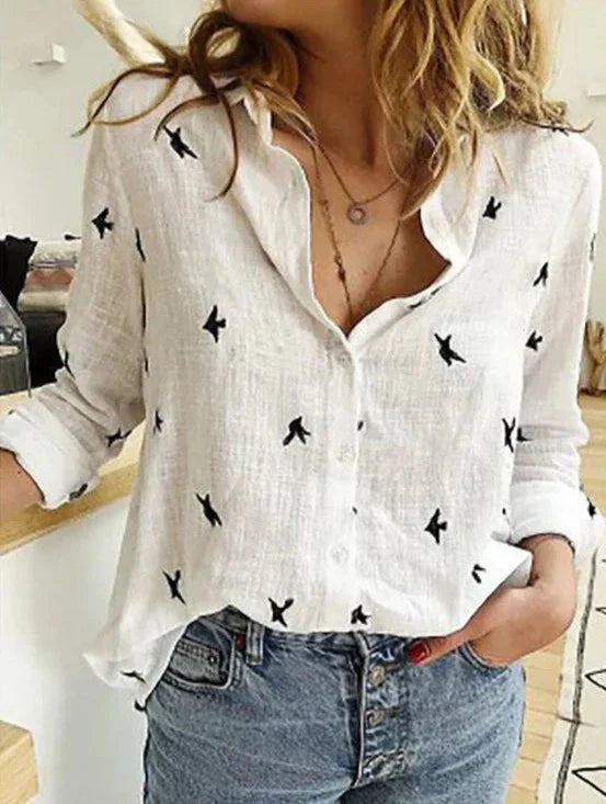 Ramona® | Elegant, Casual Women'S Shirt With Long Sleeves Made Of Cotton And Linen