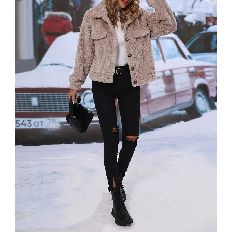 Esperanza | Fashionable autumn winter women's polo coat