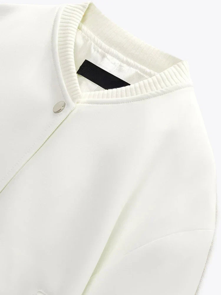 Stella | Bomber jacket with metal print buttons