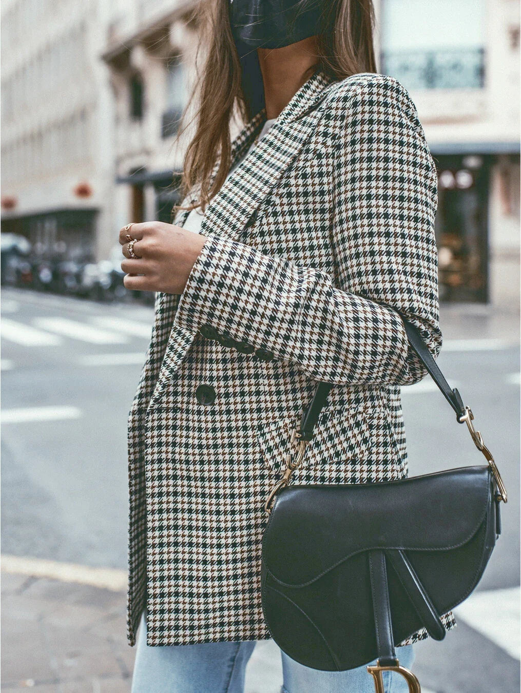 Jazmin | Checked blazer jacket