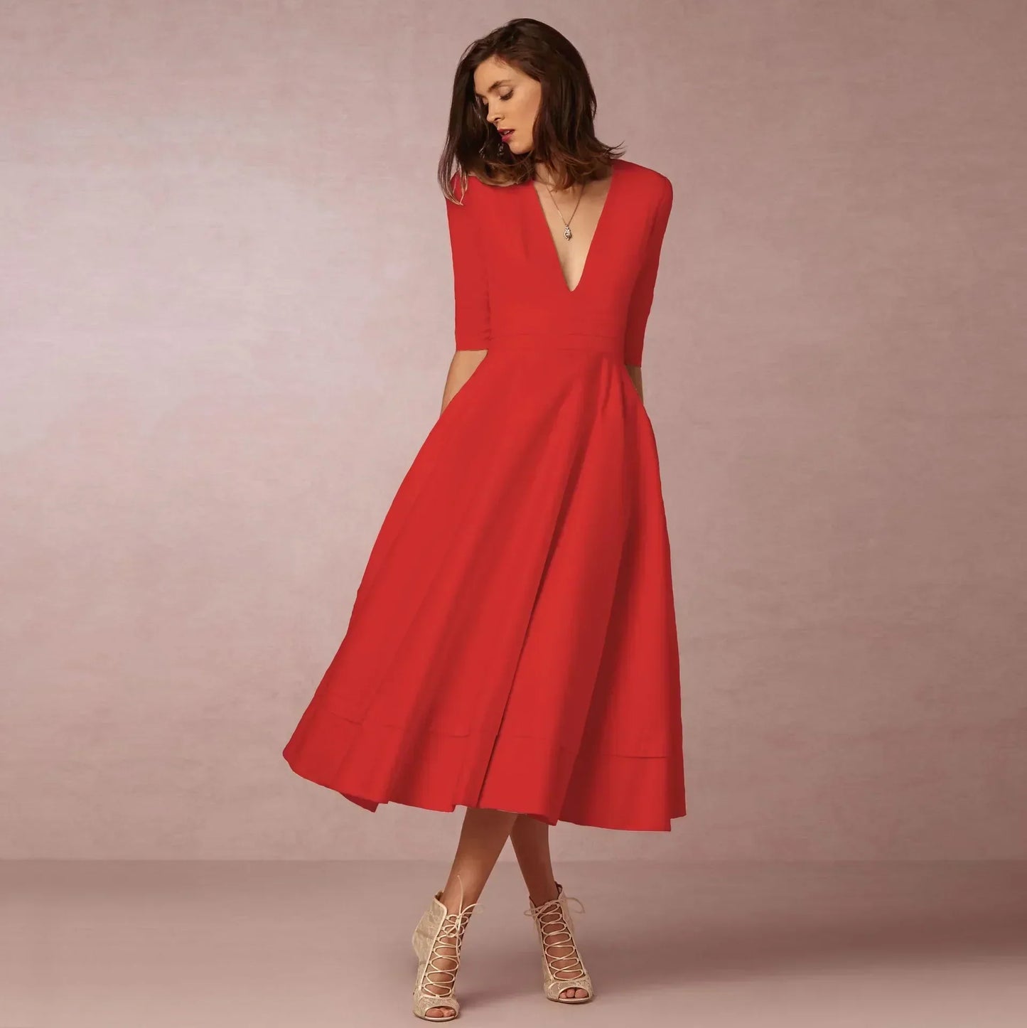 Harper | Women’s Elegant Flowing Midi Dress