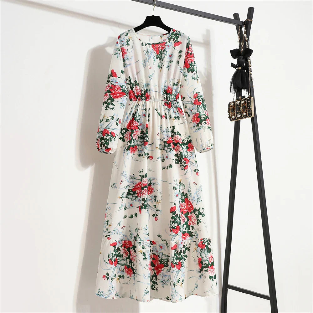 Erin® | Elegant Floral Long Dress For Summer