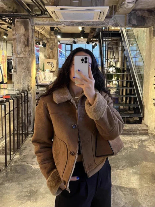 Dominique | Women's coat jacket with lapels for autumn and winter