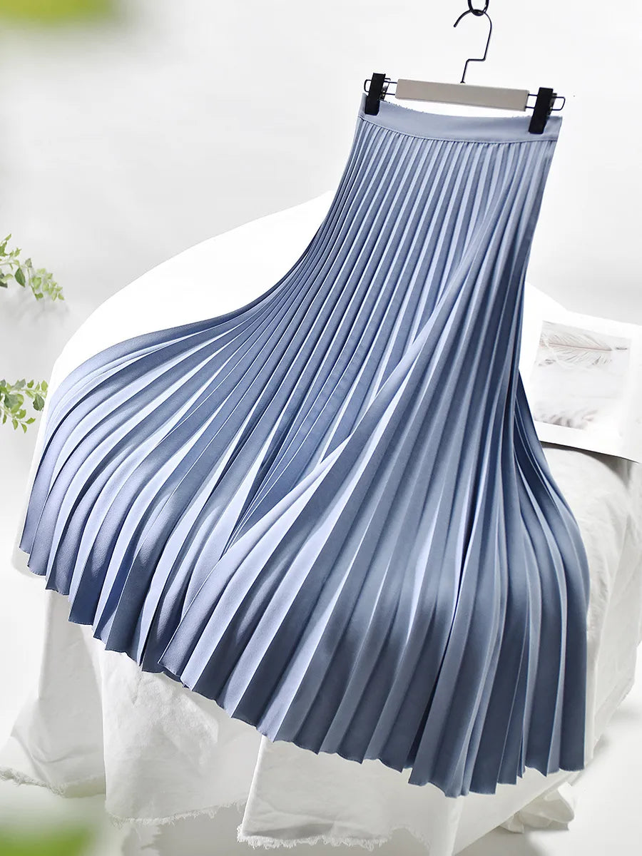 Clara | Women’s Spring Pleated Maxi Skirt