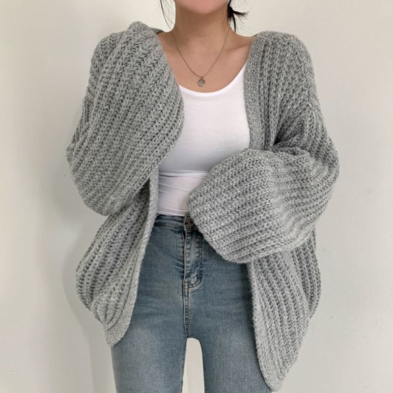Daisy | Women’s Casual Knit Oversized Open Front Sweater