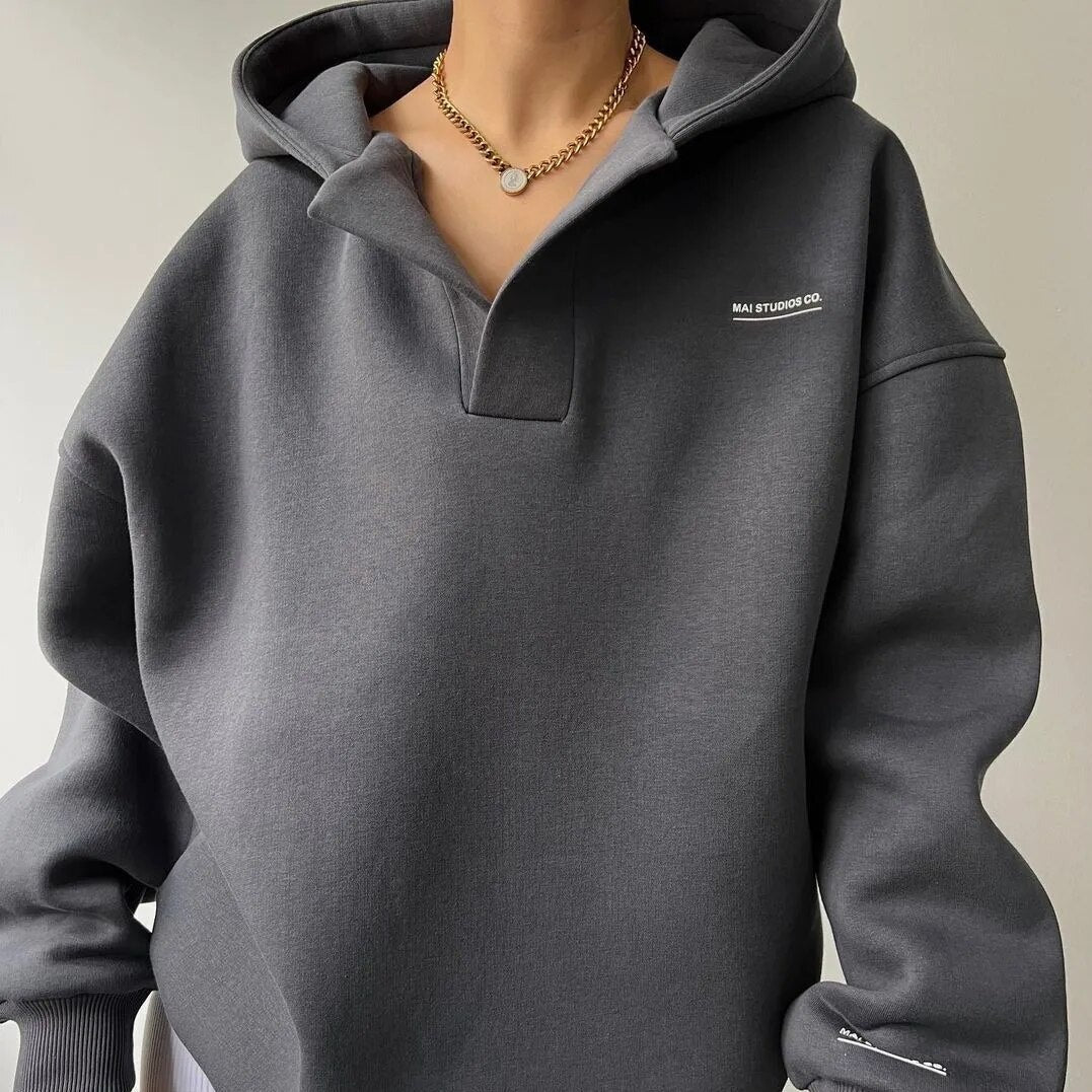 Gertrudis® | Pull oversize à turtleneck and V for women