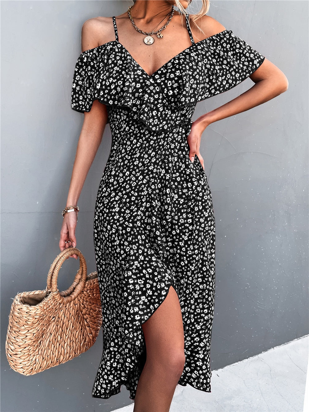 Olga® | Dress Flowers And Off-Shoulder