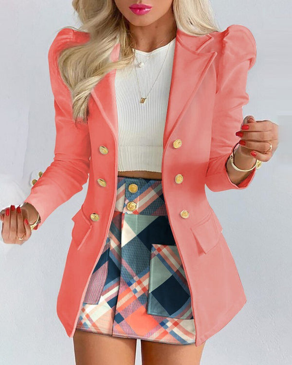 Sarah® | Blazer Skirt Set Women��S