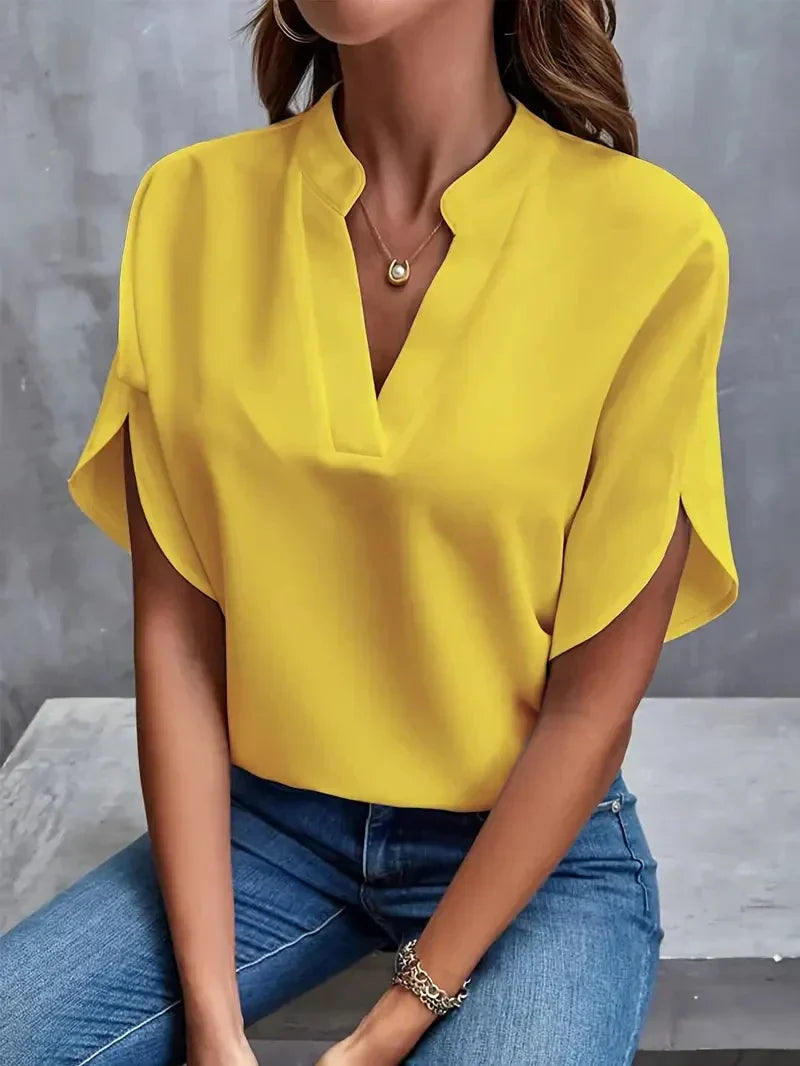 Gladys® | Blouse With V-Neck And Side Slits