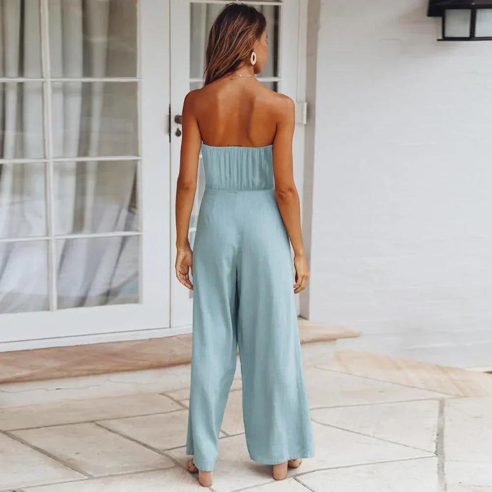Vincenza® | Elegant Strapless Jumpsuit