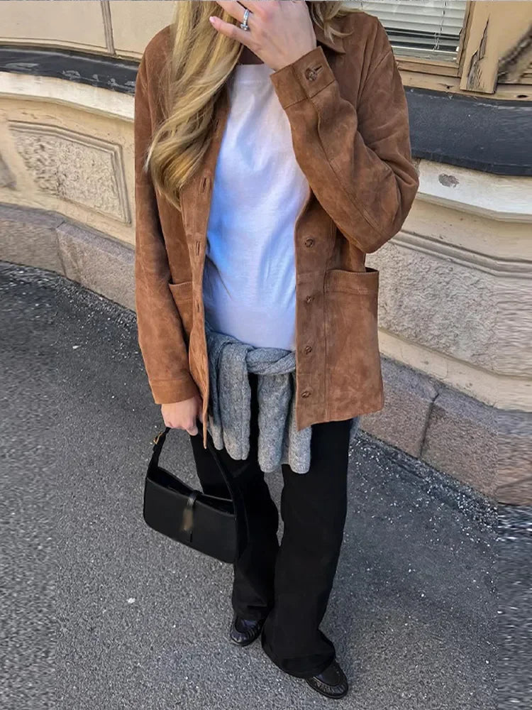 Samanta | Elegant brown jacket for women