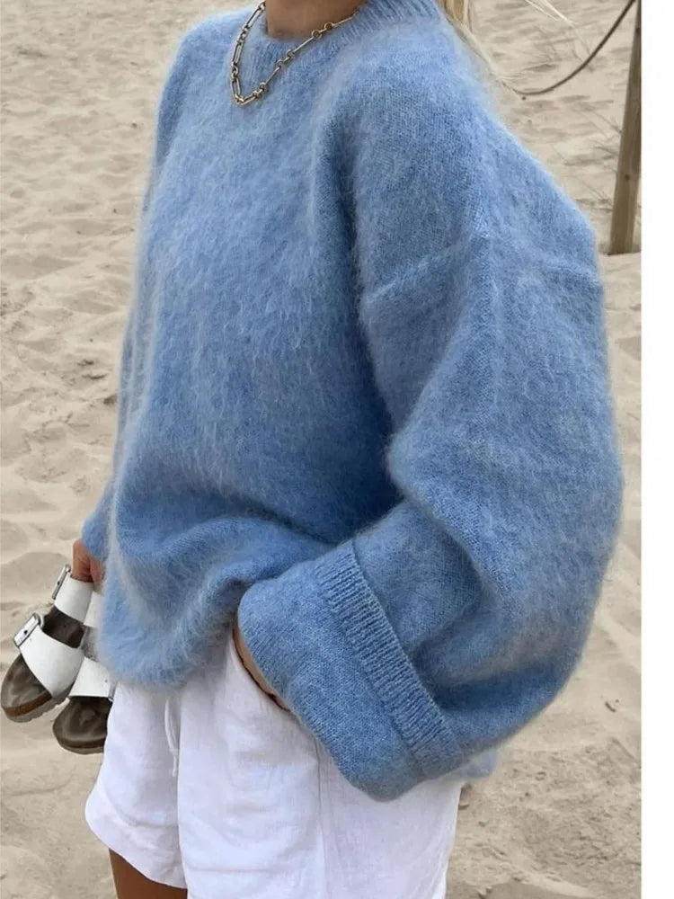 Angela | Cozy oversized fall sweater for women.