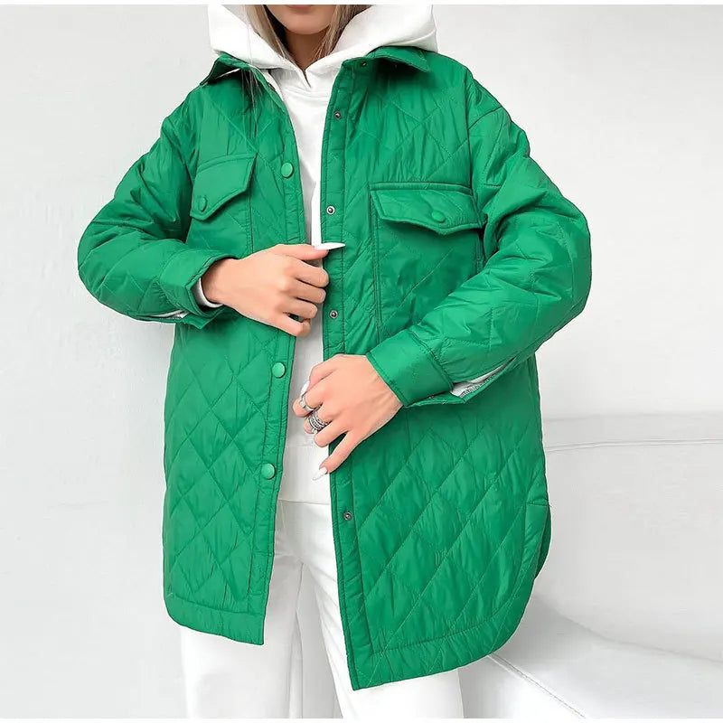 Zaida | Classic padded jacket with snap fasteners for women