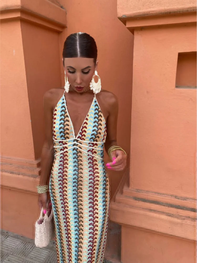 Andrea® | Backless V-Neck Dress