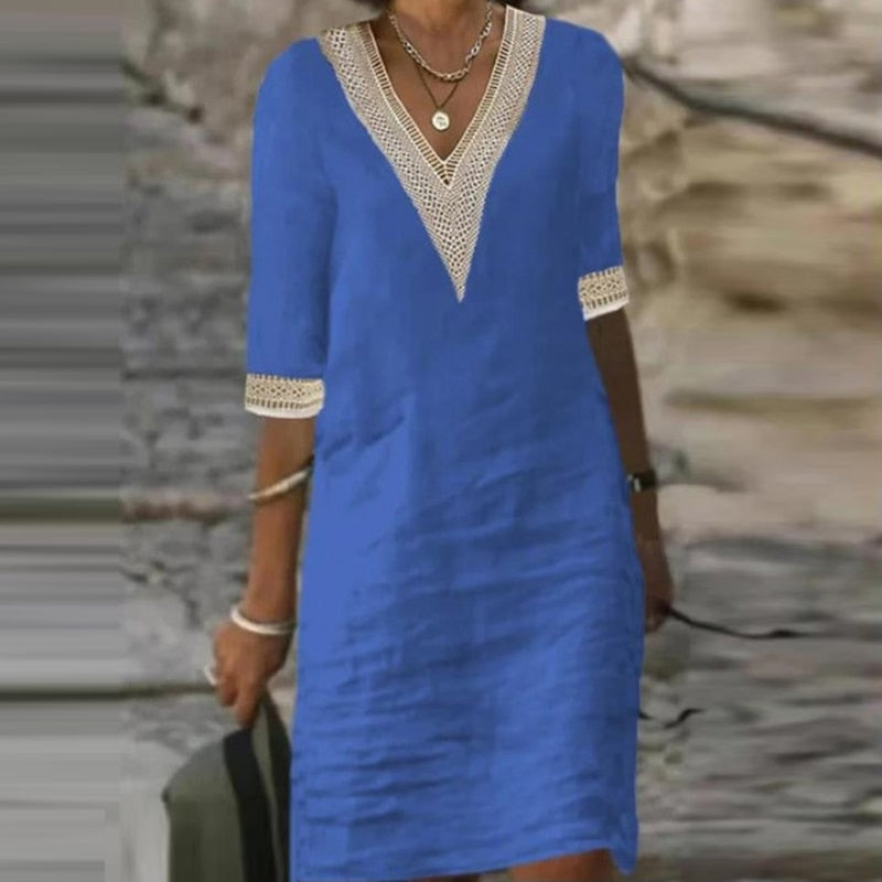 Rosa® | Elegant Linen Summer Dress