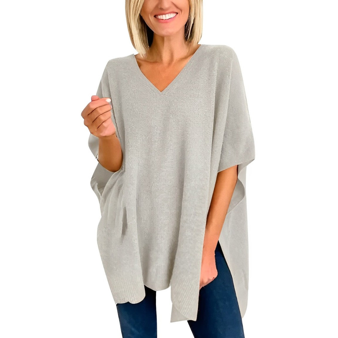 Aurica® | Blouse With Irregular Hem And V-Neck